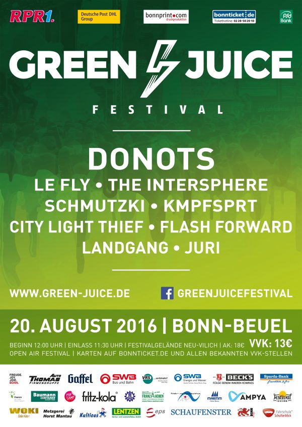 Plakat Green Juice Festival 2016 - marcjohn.de